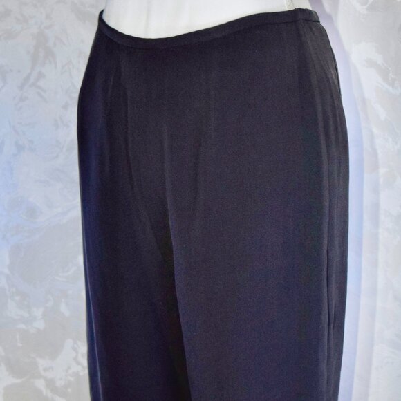 Talbots Pants - Talbots 100% Pure Silk Black Lined Straight Leg Dress Pants | Size 8
